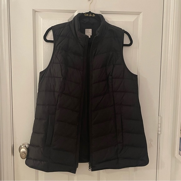 J.Jill Down lined black puffer vest - Picture 3 of 14